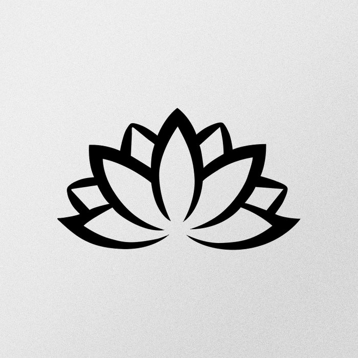Wallity Lotus Flower 2 Metal Decor Negro
